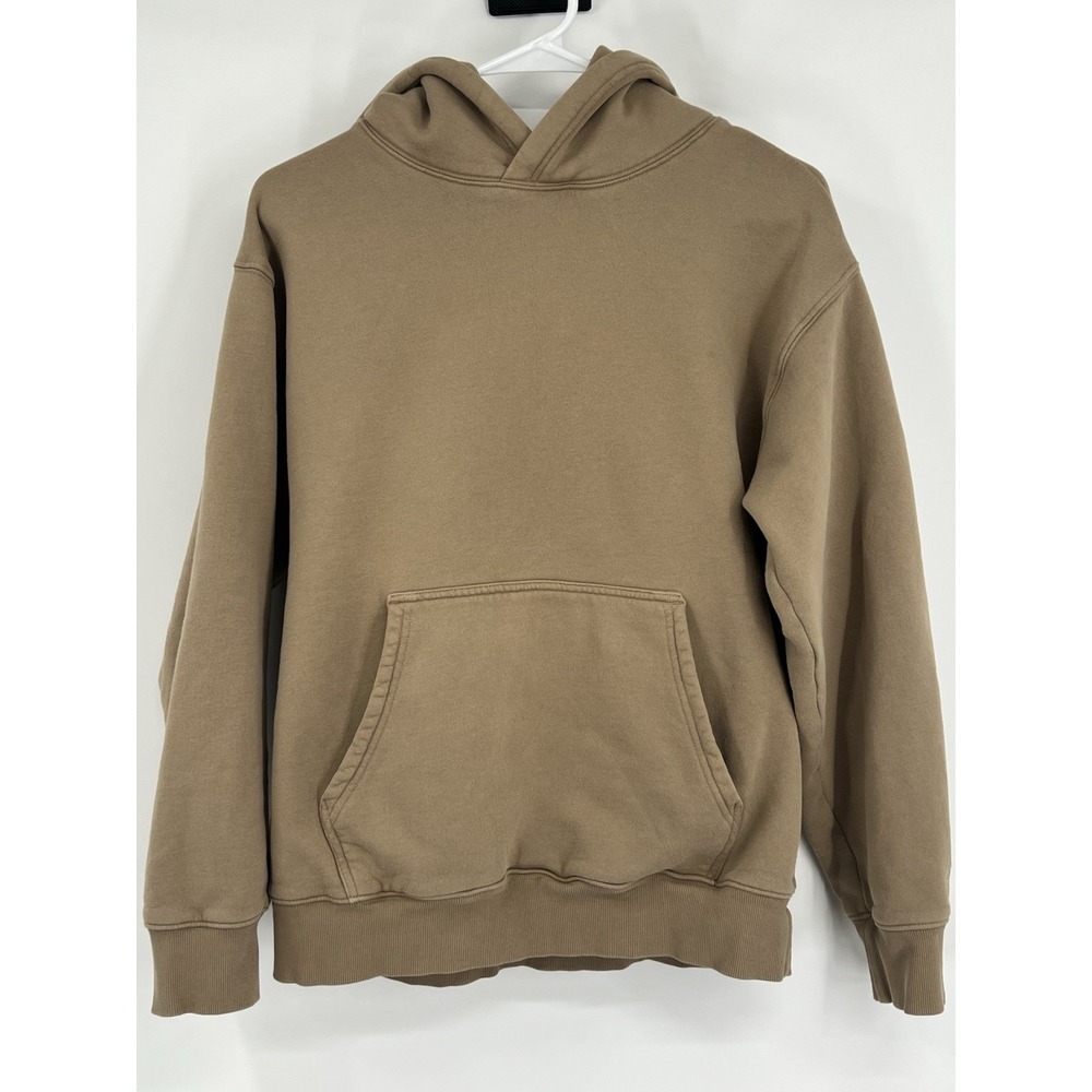 Aritzia‎ TNA Cozy AF Fleece Hoodie Womens Medium Taupe Brown